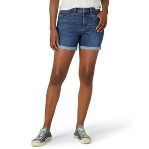 Lee Women's Mid-Rise Cuffed Denim Jean Shorts Size 18 M